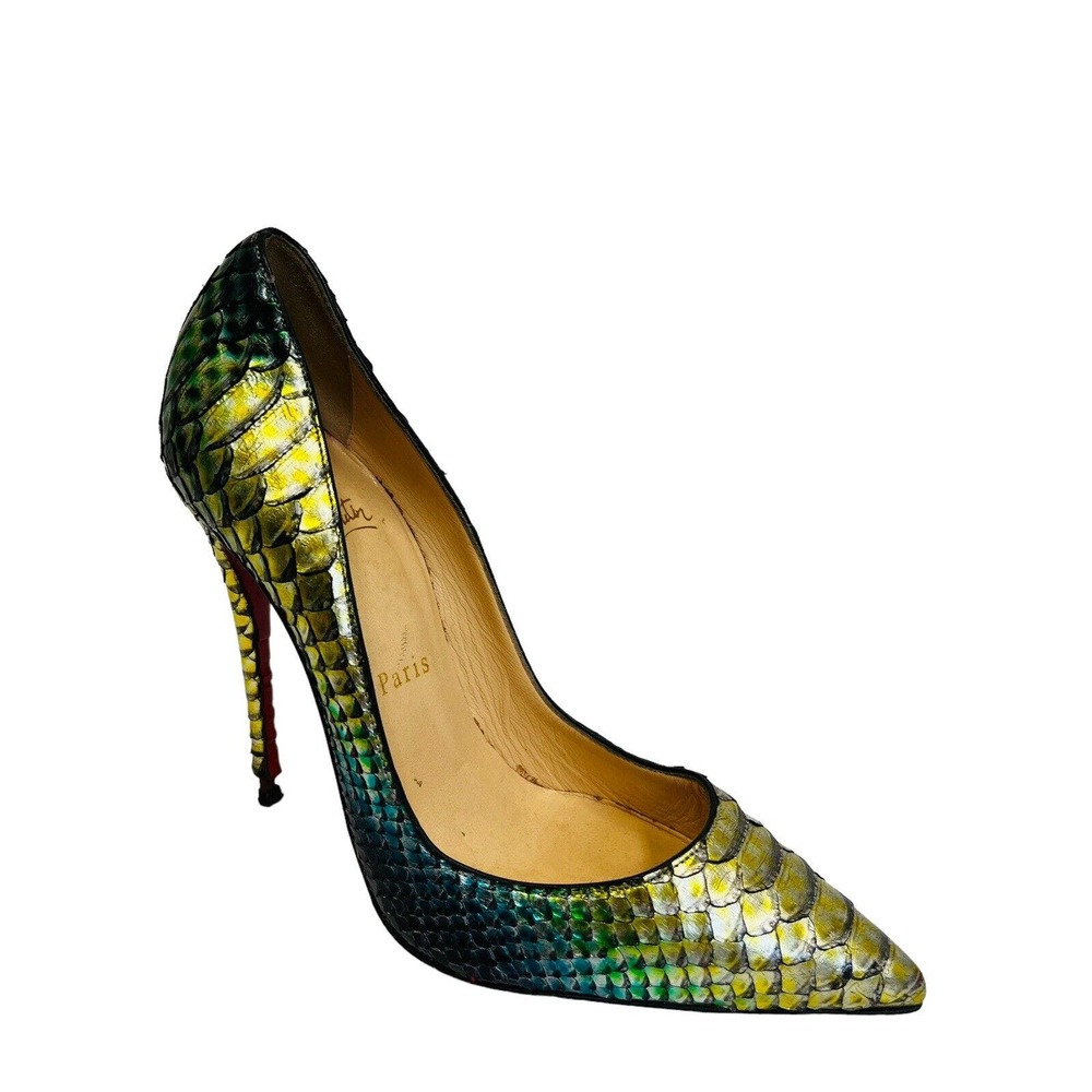 Christian Louboutin Multicolor Python Heels - Picture 3 of 9